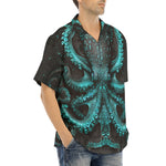 Hawaiian Shirt Turquoise Octopus Art