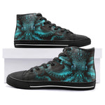 High-Top Canvas Shoes Turquoise Octopus Art