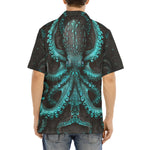 Hawaiian Shirt Turquoise Octopus Art