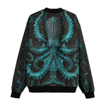 Bomber Jacket Turquoise Octopus Art