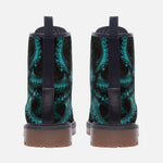 Leather Boots Turquoise Octopus Art