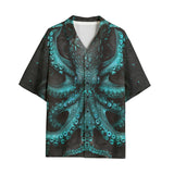 Hawaiian Shirt Turquoise Octopus Art