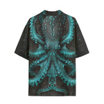 Hawaiian Shirt Turquoise Octopus Art