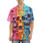 Hawaiian Shirt Colorful Melting Skulls