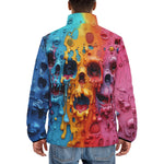 Down-Padded Puffer Jacket Colorful Melting Skulls