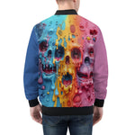 Bomber Jacket Colorful Melting Skulls
