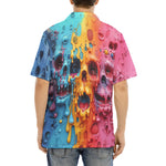 Hawaiian Shirt Colorful Melting Skulls