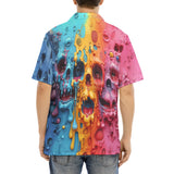 Hawaiian Shirt Colorful Melting Skulls