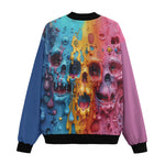 Bomber Jacket Colorful Melting Skulls