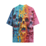 Hawaiian Shirt Colorful Melting Skulls