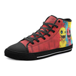 High-Top Canvas Shoes Colorful Melting Creepy Characters