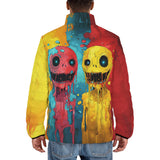 Down-Padded Puffer Jacket Colorful Melting Creepy Characters