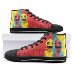 High-Top Canvas Shoes Colorful Melting Creepy Characters