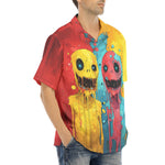 Hawaiian Shirt Colorful Melting Creepy Characters