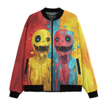 Bomber Jacket Colorful Melting Creepy Characters