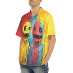 Hawaiian Shirt Colorful Melting Creepy Characters
