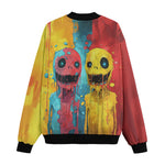 Bomber Jacket Colorful Melting Creepy Characters