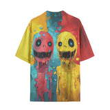 Hawaiian Shirt Colorful Melting Creepy Characters