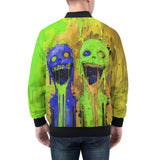 Bomber Jacket Colorful Melting Creepy Characters