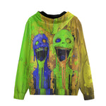 Men's Zip Up Hoodie Colorful Melting Creepy Characters