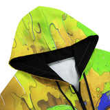 Men's Zip Up Hoodie Colorful Melting Creepy Characters