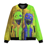 Bomber Jacket Colorful Melting Creepy Characters