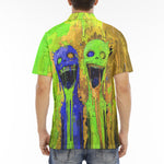 Men's Polo Shirt Colorful Melting Creepy Characters