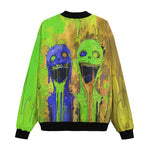 Bomber Jacket Colorful Melting Creepy Characters