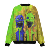 Bomber Jacket Colorful Melting Creepy Characters