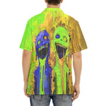 Hawaiian Shirt Colorful Melting Creepy Characters