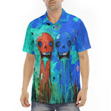 Men's Polo Shirt Colorful Melting Creepy Characters