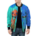 Bomber Jacket Colorful Melting Creepy Characters