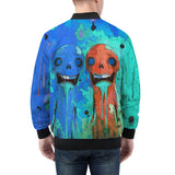 Bomber Jacket Colorful Melting Creepy Characters
