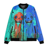 Bomber Jacket Colorful Melting Creepy Characters