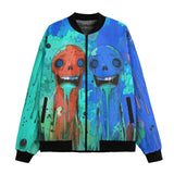 Bomber Jacket Colorful Melting Creepy Characters