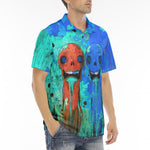 Men's Polo Shirt Colorful Melting Creepy Characters