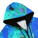 Men's Zip Up Hoodie Colorful Melting Creepy Characters