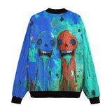 Bomber Jacket Colorful Melting Creepy Characters