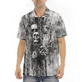 Men's Polo Shirt Gothic Skulls Skeletons Hearts