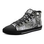 High-Top Canvas Shoes Gothic Skulls Skeletons Hearts