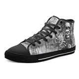 High-Top Canvas Shoes Gothic Skulls Skeletons Hearts