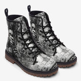 Leather Boots Gothic Skulls Skeletons Hearts