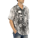Hawaiian Shirt Gothic Skulls Skeletons Hearts