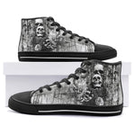 High-Top Canvas Shoes Gothic Skulls Skeletons Hearts