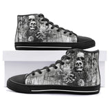 High-Top Canvas Shoes Gothic Skulls Skeletons Hearts