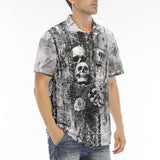 Men's Polo Shirt Gothic Skulls Skeletons Hearts