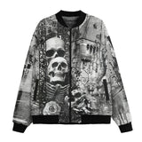 Bomber Jacket Gothic Skulls Skeletons Hearts