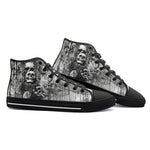 High-Top Canvas Shoes Gothic Skulls Skeletons Hearts