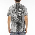 Men's Polo Shirt Gothic Skulls Skeletons Hearts