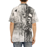 Hawaiian Shirt Gothic Skulls Skeletons Hearts